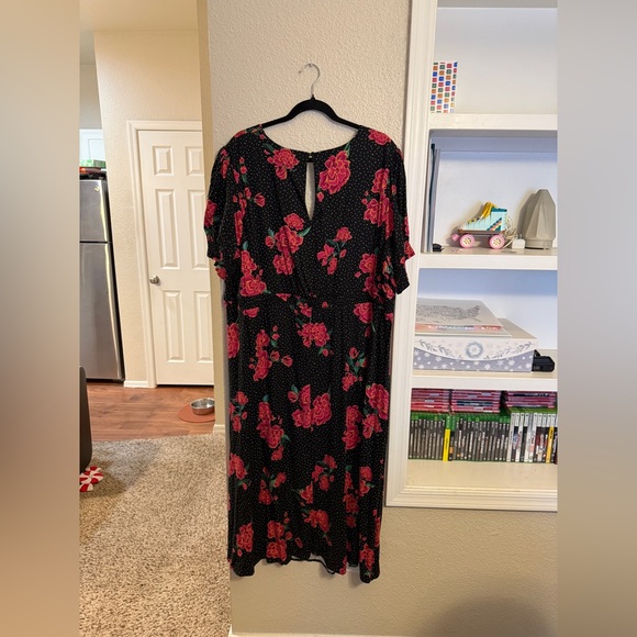 NWT TORRID Tea Length Stretch Challis Sweetheart A-line Dress - Picture 5 of 7